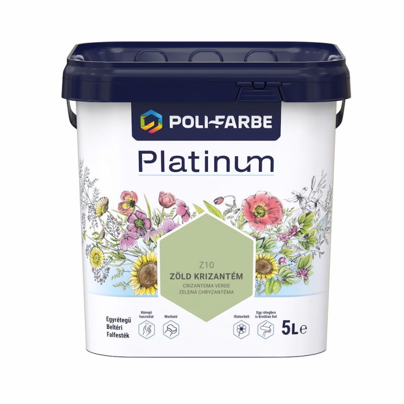 Poli-Farbe Platinum egyrétegű beltéri falfesték 5L