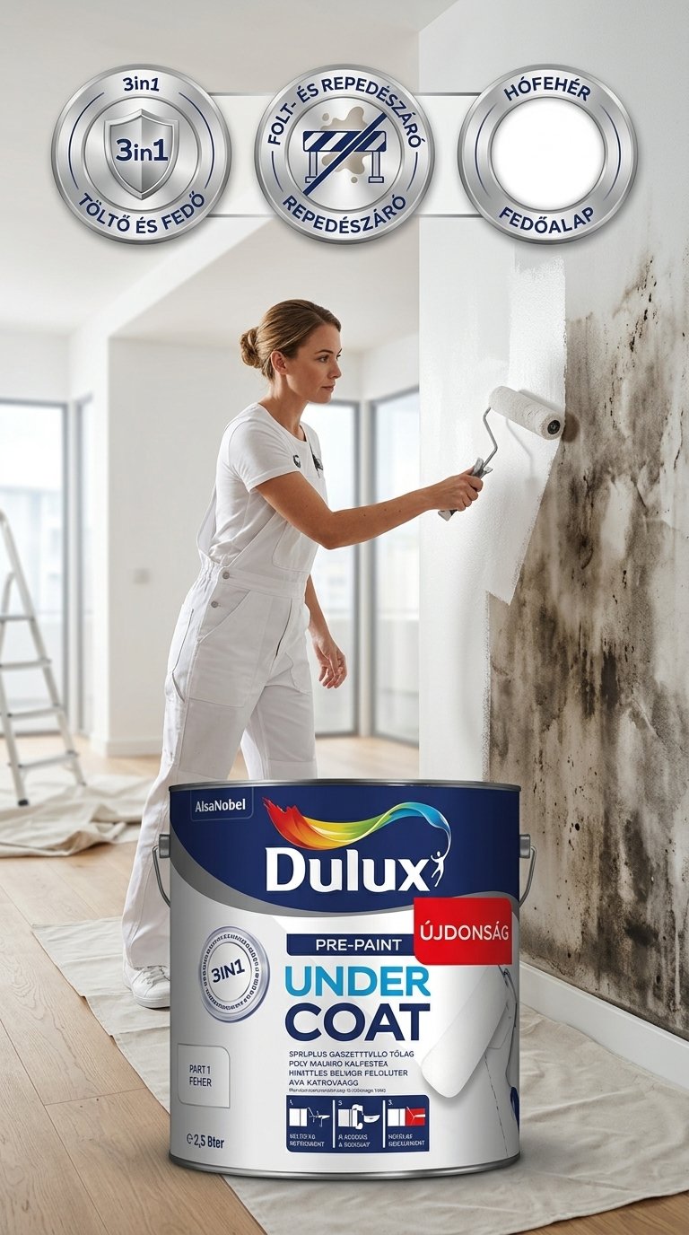 Dulux Pre-Paint Undercoat 3in1 Töltő és Folttakaró Falfesték Alapozó